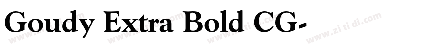 Goudy Extra Bold CG字体转换